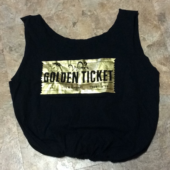 Hand Crafted Handbags - Willy Wonka golden ticket T-shirt tote bag